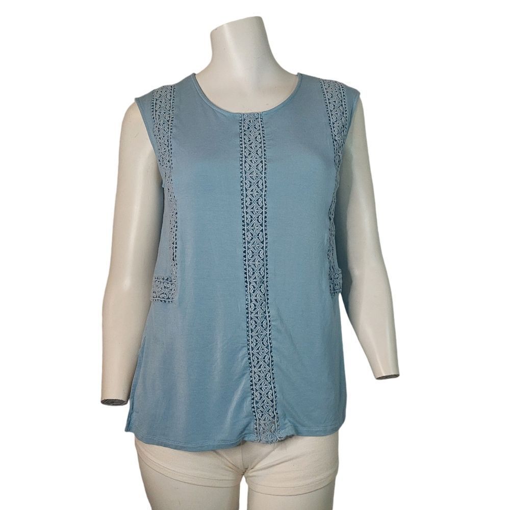 Women's Blue Sleeveless Top